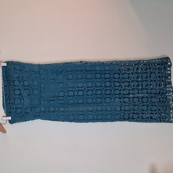 NWT Petal & Pup Teal Candice Strapless Lace Midi Dress Wedding Occasion Size 2 - Picture 5 of 12